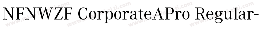 NFNWZF CorporateAPro Regular字体转换